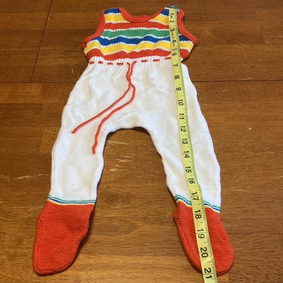 Glanzarn Baby Size 3-6 Months (68cm) German Vintage One Piece Striped Footies - Picture 8 of 9
